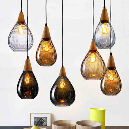 Nordische Lampen und Laternen Wohnzimmer Bar Theke Europäisch Kreativ Persönlich Handwerklich Netz Rot Kronleuchter Einarmig Glas Kleiner Kronleuchter Esszimmer Lampe