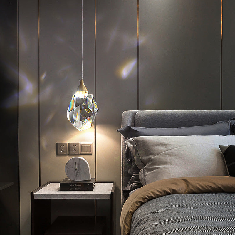 Vollkupfer Licht Luxus Kristall Kronleuchter Modern Minimalistisch Restaurant Dreiarmiger Kronleuchter