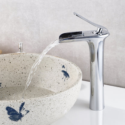 Vollkupfer Antik Armatur Becken Wasserfall Armatur Retro Waschbecken Badezimmer Heiß- und Kaltwasser Armatur