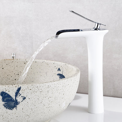 Vollkupfer Antik Armatur Becken Wasserfall Armatur Retro Waschbecken Badezimmer Heiß- und Kaltwasser Armatur