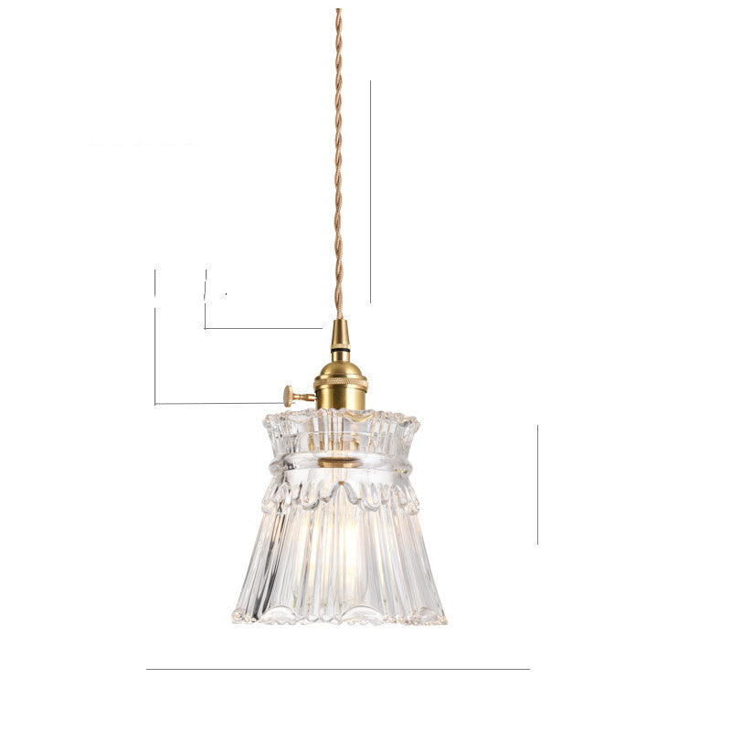 Nordic Personality Dining Table And Bar Counter Retro Glass Chandelier