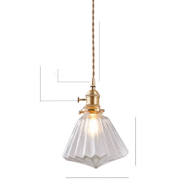 Nordic Personality Dining Table And Bar Counter Retro Glass Chandelier