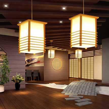 Heiße-Quelle-Bad-Szenerie-Unterkunft-Tatami-Teezimmer-Kronleuchter