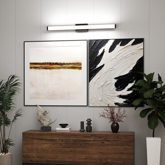 Black Modern Bathroom Light Fixtures Over Mirror 41 Inch LED Vanity Lights Bar For Bath