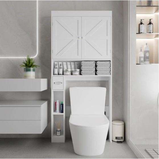White Farmhouse Storage Cabinet