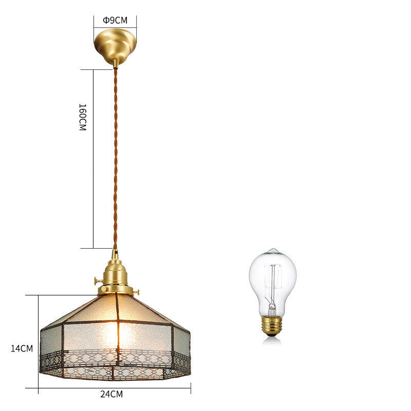 Japanisches Retro-Restaurant-Schlafzimmer-Homestay-Messing-Glas-Kronleuchter