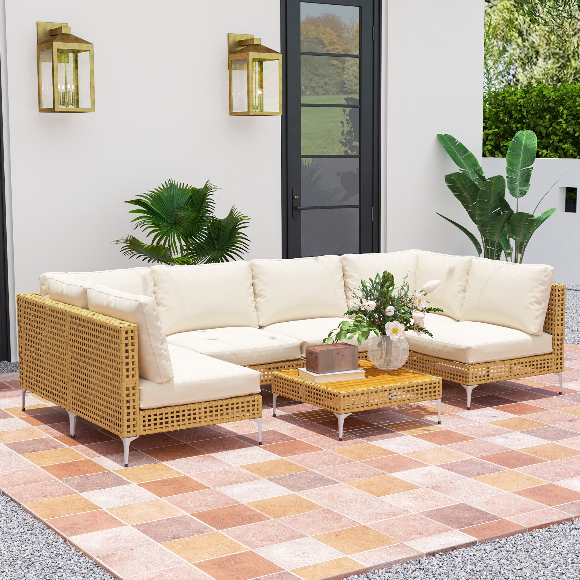 Brown Rustic Patio Set