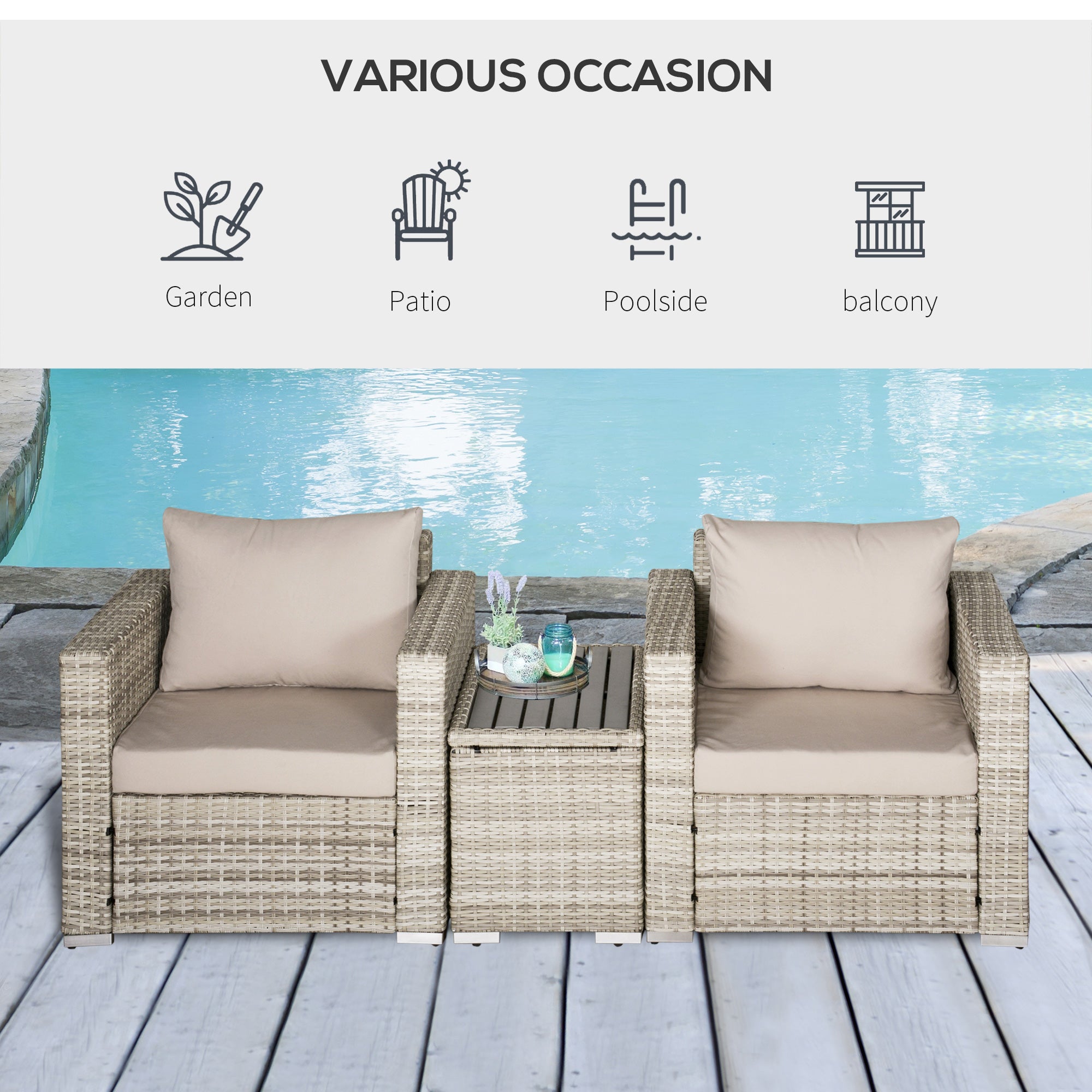 Charcoal Industrial Patio Set