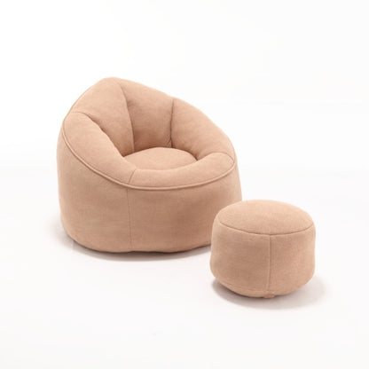 Bettwäsche Bohne Bag Sofa Stuhl Hochdruck-Schaum Bohne Bag Stuhl Material mit gepolstertem Schaum-Polster Komprimierter Bohne Bag mit Fußstütze