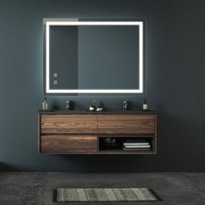 32x24 Zoll Badezimmer LED Premium-Spiegel mit fokussierender Rückwand, hohe Lumen, dimmbare Berührung, Nicht verfügbare Plattformen-Welfel