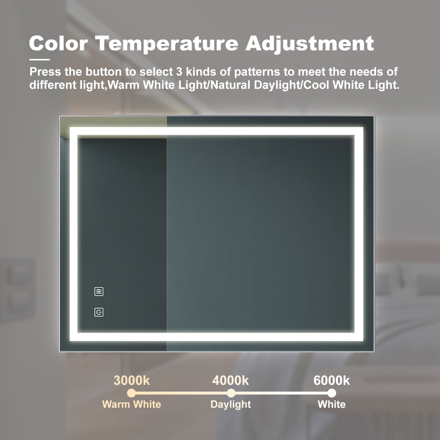 Dimmable LED Vanity Mirror