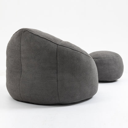 Bettwäsche Sitzsack-Sofa-Stuhl Hochdruck-Schaum-Sitzsack-Stuhl-Material mit gepolstertem Schaum-Polsterung Komprimierter Sitzsack mit Fußstütze
