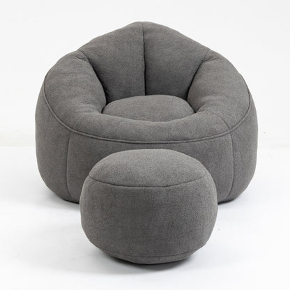 Bettwäsche Sitzsack-Sofa-Stuhl Hochdruck-Schaum-Sitzsack-Stuhl-Material mit gepolstertem Schaum-Polsterung Komprimierter Sitzsack mit Fußstütze