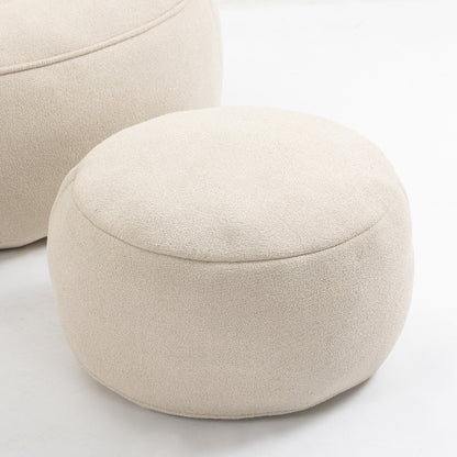 Bettwäsche Bohne Bag Sofa Stuhl Hochdruck-Schaum Bohne Bag Stuhl Material mit gepolstertem Schaum-Polster Komprimierter Bohne Bag mit Fußstütze