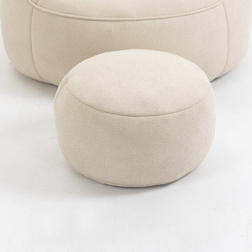 Bettwäsche Bohne Bag Sofa Stuhl Hochdruck-Schaum Bohne Bag Stuhl Material mit gepolstertem Schaum-Polster Komprimierter Bohne Bag mit Fußstütze