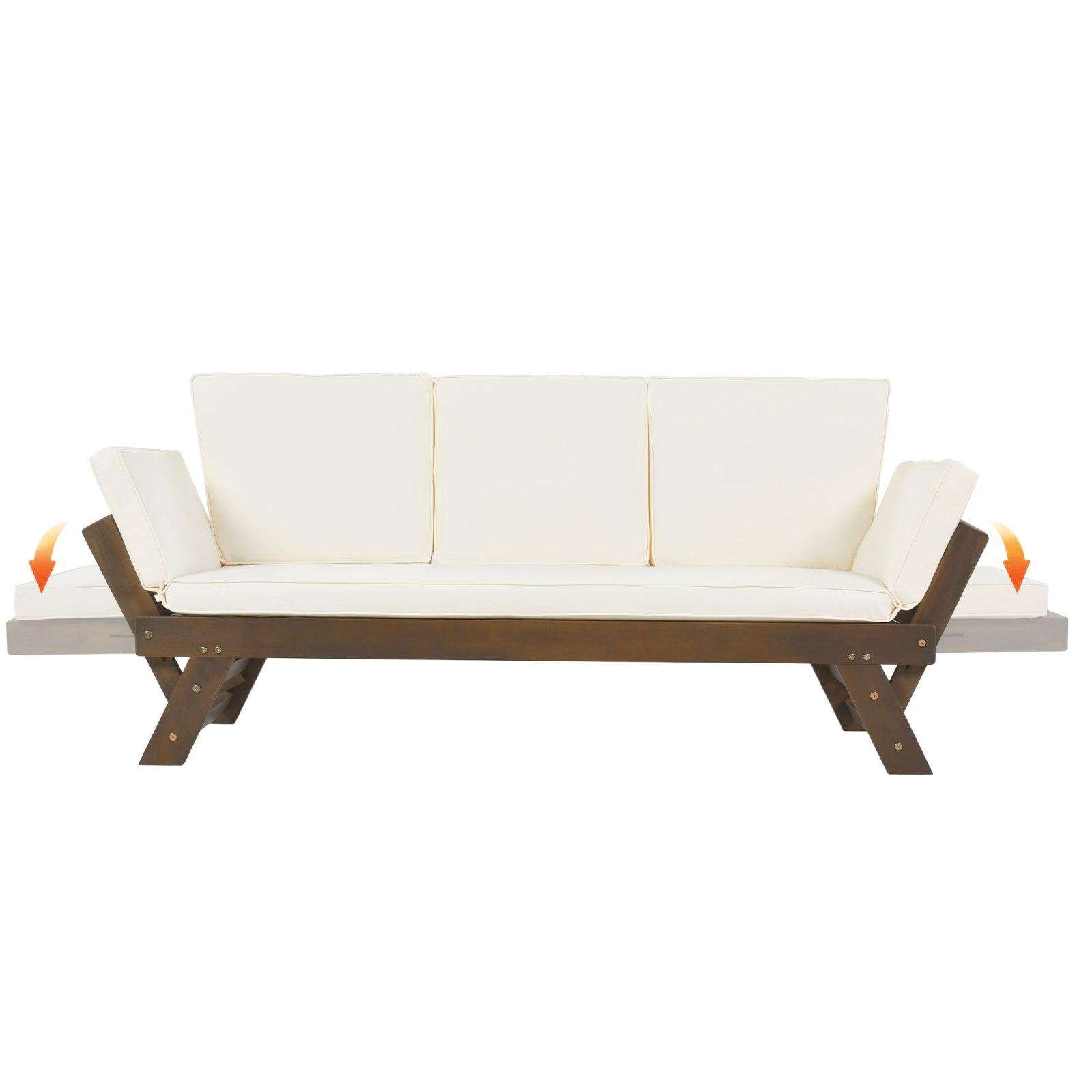 Beige Outdoor Daybed Sofa
