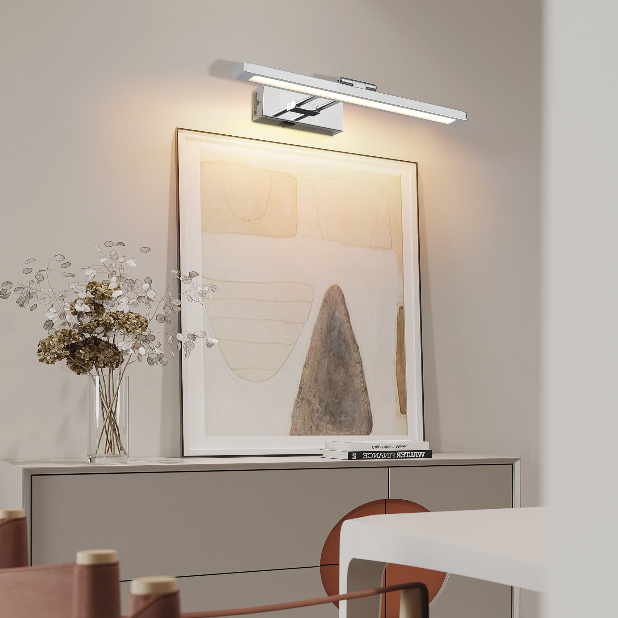 Chrome Wireless Picture Light