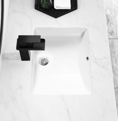 Badezimmer Untertischbecken, Weißes Rechteckiges Badezimmer Untertischbecken, Keramisches Untertisch-Waschbecken.