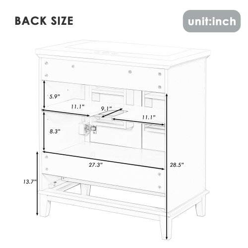Gray Sink Vanity Combo