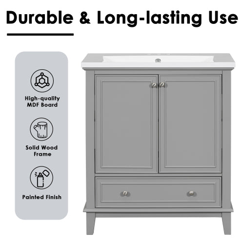Gray Sink Vanity Combo