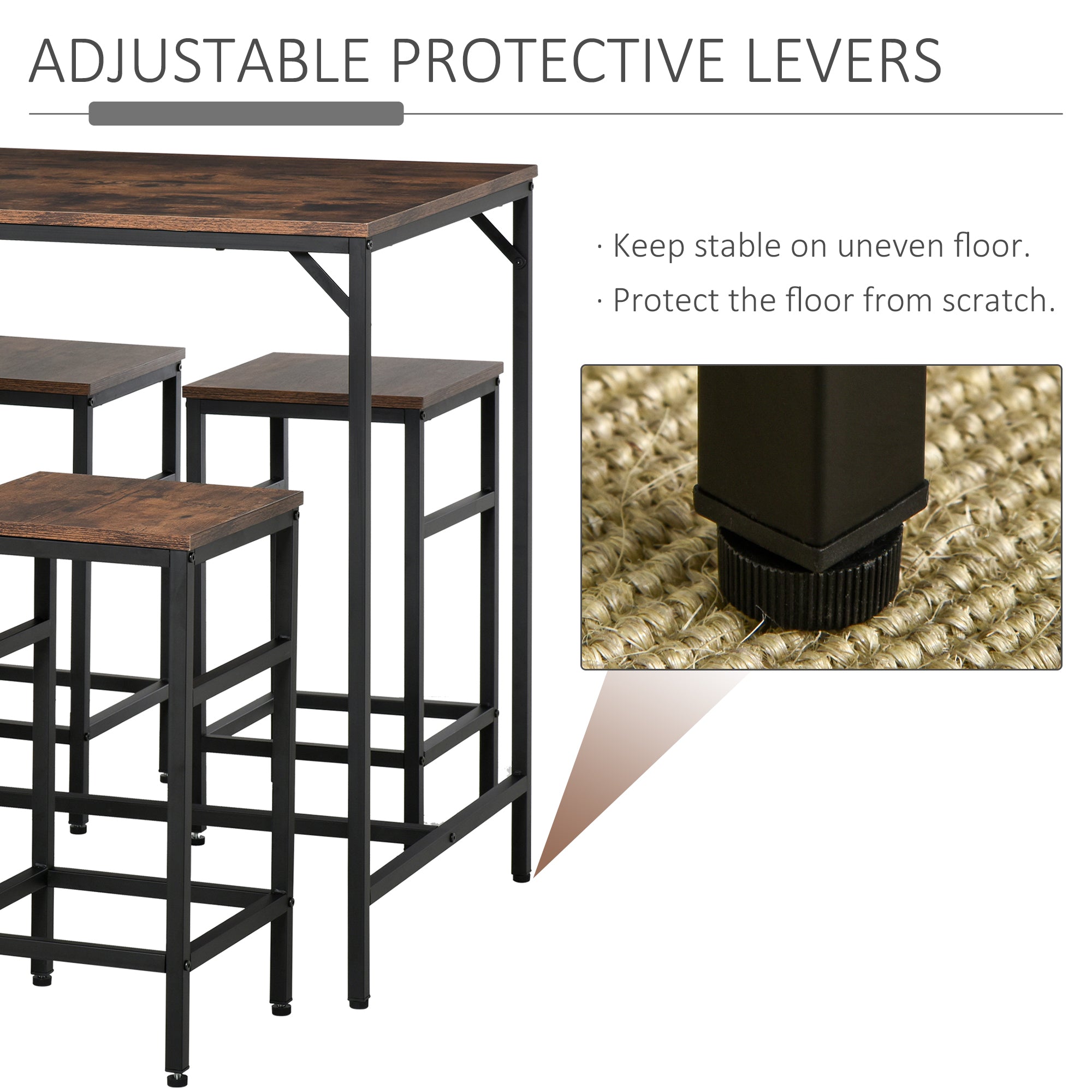 Black Industrial Dining Set