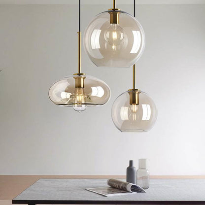 Kreativer Glasleuchter Retro Restaurant Nachttischlampe