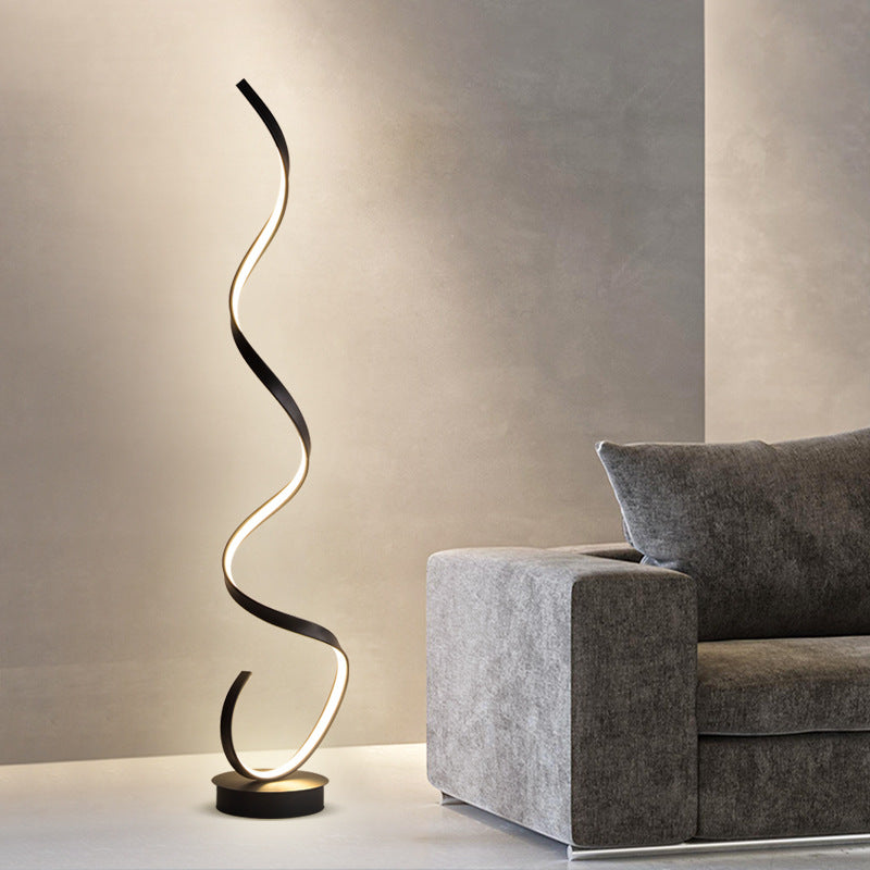 Black Spiral Floor Lamp