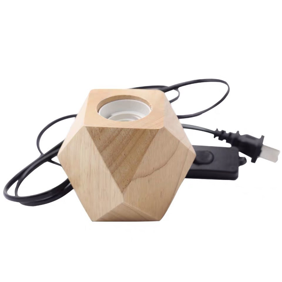 Retro Lampenhalterung Hängender Draht Holz Lampenhalter Holz Tischlampe