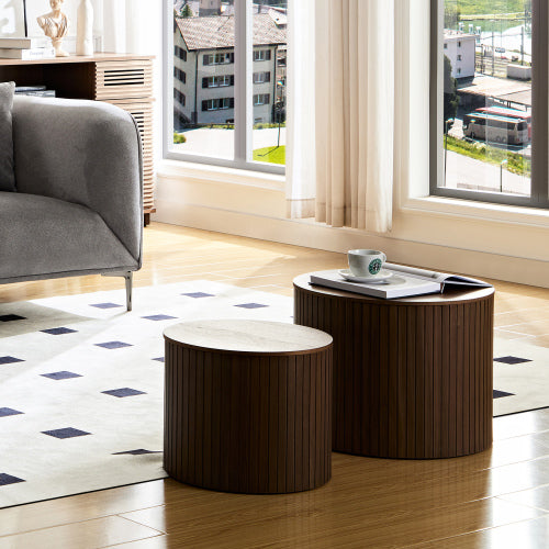 Walnut MDF Nesting Table