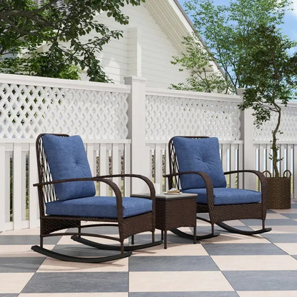 Rattan-Liegestuhl, Korbmöbel-Set für die Terrasse