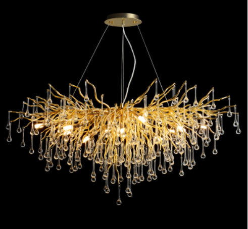 Postmoderne Leichtluxus-Kronleuchter Wassertropfen-Kristalllampe Atmosphäre