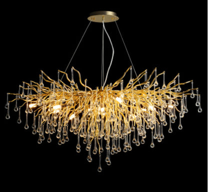 Postmoderne Leichtluxus-Kronleuchter Wassertropfen-Kristalllampe Atmosphäre