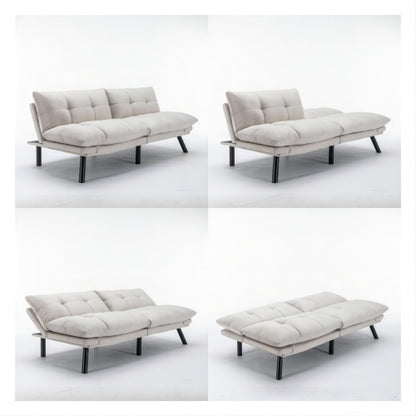 Cremefarbene umklappbare moderne Sofa-Bett
