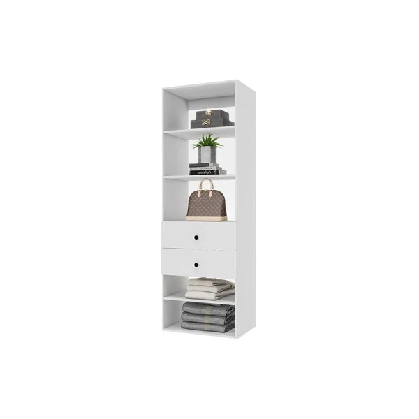 Modulares Kleiderschranksystem: Moderne wandmontierte Kleiderschrankregale oder Einbausystem für Kleiderschränke, Regale und Ablagen, integrierte Kleideraufbewahrung für das Schlafzimmer