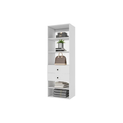 Modulares Kleiderschranksystem: Moderne wandmontierte Kleiderschrankregale oder Einbausystem für Kleiderschränke, Regale und Ablagen, integrierte Kleideraufbewahrung für das Schlafzimmer