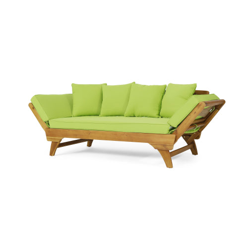 Teak Fabric Sofa Bed Dual-Use Convertible
