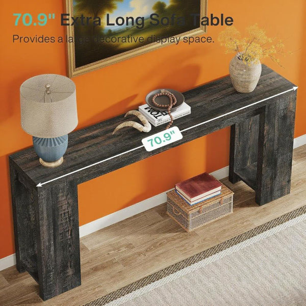 Long Wood Entryway Console