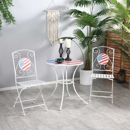 3-teiliges Patio-Klapptisch-Bistro-Set
