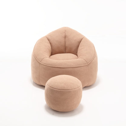 Bettwäsche Bohne Bag Sofa Stuhl Hochdruck-Schaum Bohne Bag Stuhl Material mit gepolstertem Schaum-Polster Komprimierter Bohne Bag mit Fußstütze