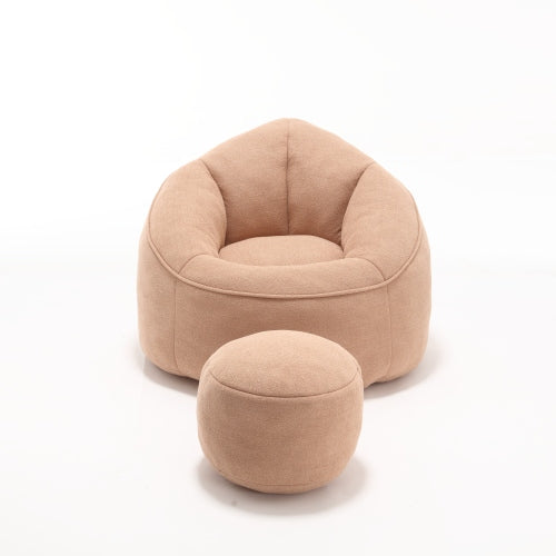 Foam Bean Bag Sofa Chair Tan Portable Design