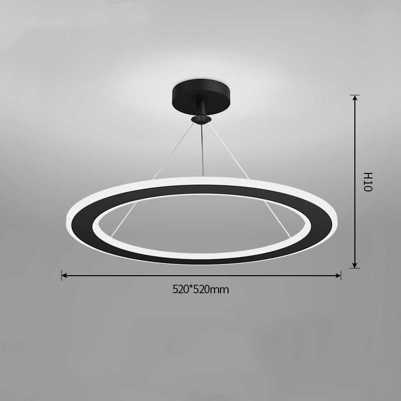 White Circular Iron Chandelier