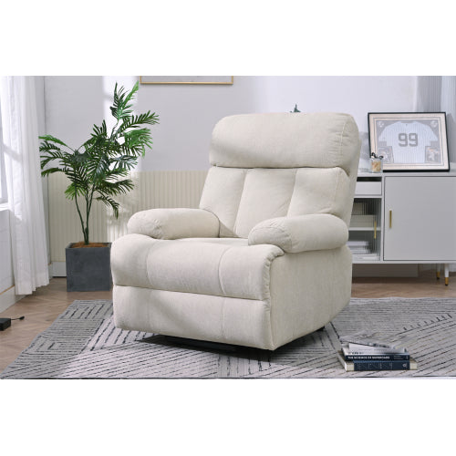 Überdimensionierter Power-Lift-Sessel für Senioren, Elektrischer Stoff-Sessel für Ältere, Heimkino-Sitzmöbel, Ausklappbarer Sofa-Sessel mit Fernbedienung, Seitentasche, Geräumiger Sitz in Hellgrau