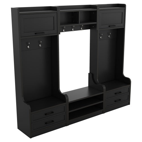 Black Hall Tree Storage