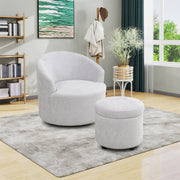 Grey-White Storage Stool Set