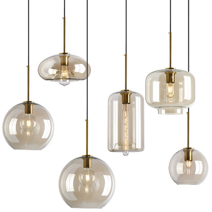 Kreativer Glasleuchter Retro Restaurant Nachttischlampe