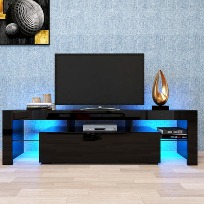 Moderne schwarze TV-Ständ 20 Farben LED-TV-Ständ mit Fernbedienungslichtern