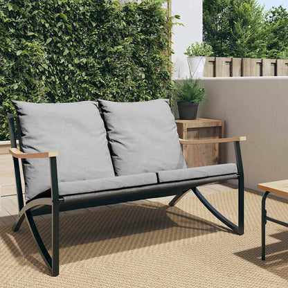 4-tlg. Balkonmöbel-Set mit Polstern, Gartenbank