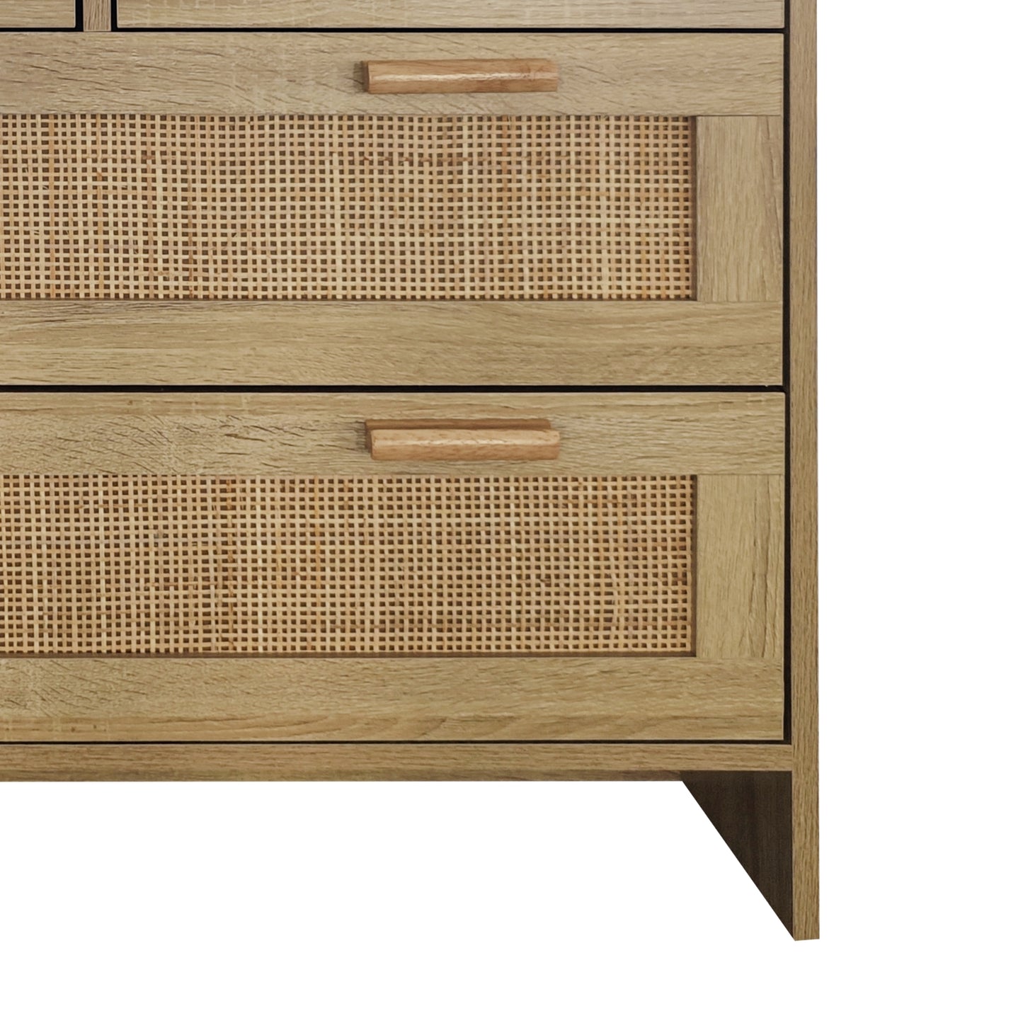4-Schubladen-Rattan-Schrank für Schlafzimmer, Wohnzimmer, einfache Montage