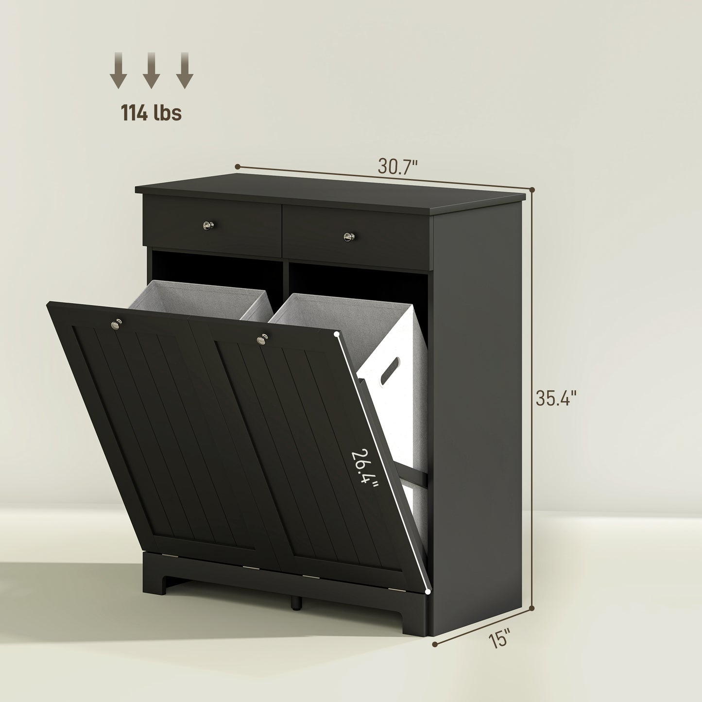 Wäschekorb-Schrank