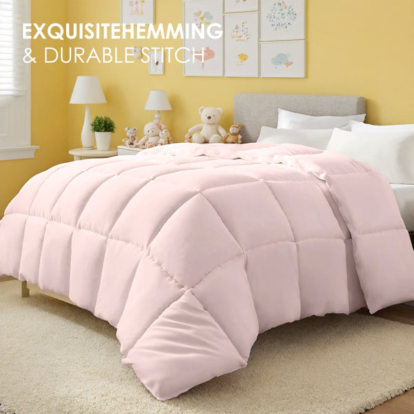 Weiße Flauschige Daunendecke, Extra Große Karoquiltung Luxus Hotelqualität Für Schlafzimmer Und Gästehäuser. Ultra-Weich Verdickt Wärmend, Ganzjährig Geeignet. Einfacher Boho-Stil. Perfektes Weihnachtsgeschenk.